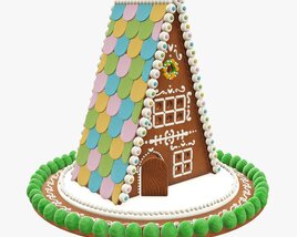 Christmas Gingerbread House 3D model