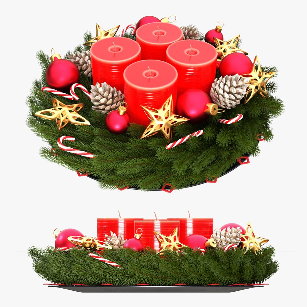 Christmas Wreath 02 Modèle 3D