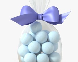 Clear Bag With Bow And Sweets 02 Modello 3D