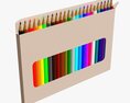 Colored Pencil Box 01 With Window 3D модель