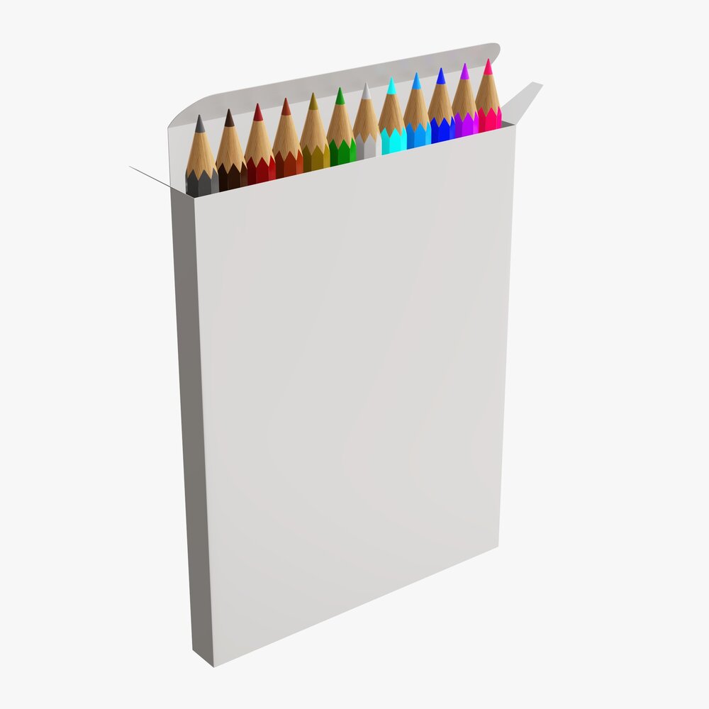 Colored Pencil Box 02 3D модель