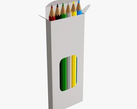 Colored Pencil Box 03 With Window 3D model