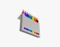 Colored Pencil Box With Window 3D模型