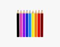 Colored Pencil Set Modello 3D