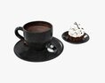 Cupcake With Coffee And Cookies Modelo 3D
