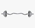 Curved Weight Bar With Weights 3D模型