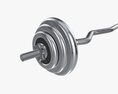 Curved Weight Bar With Weights 3d model
