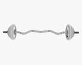 Curved Weight Bar With Weights 3d model