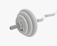 Curved Weight Bar With Weights 3D模型