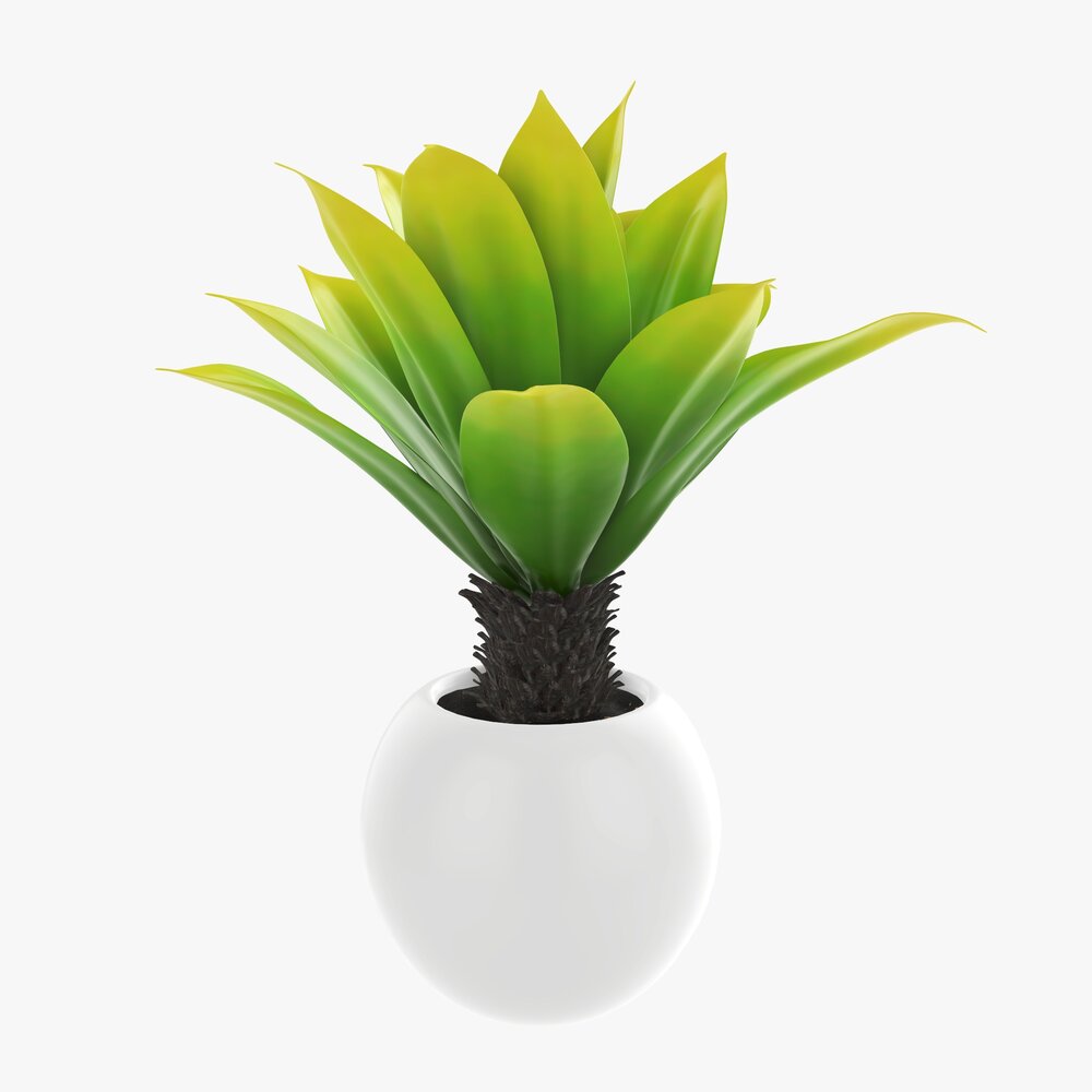 Decorative Potted Palm 01 3D модель