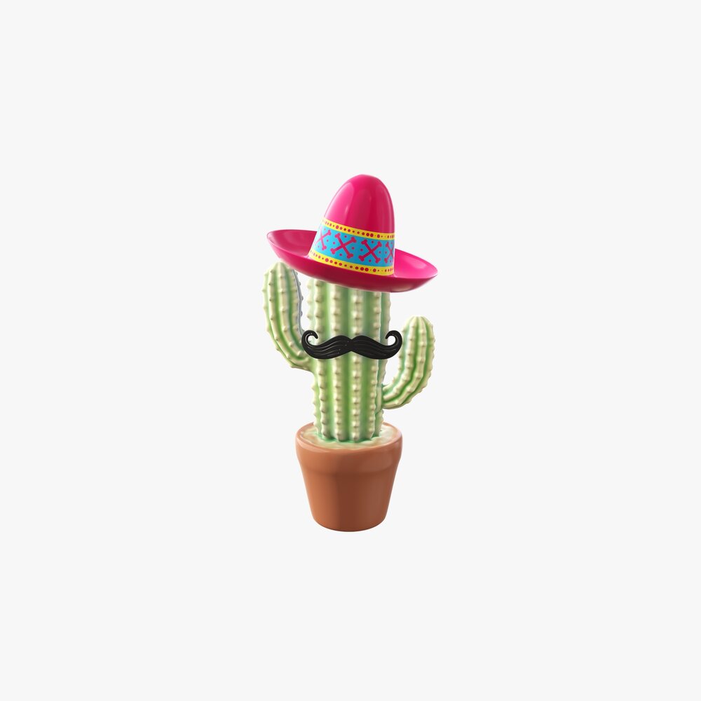 Decorative Stylized Cactus Modelo 3D