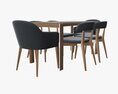Dining Table With Chairs 3Dモデル