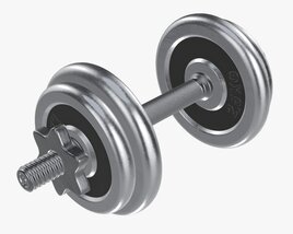 Dumbbell Handle With Weights 3D模型