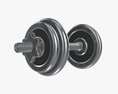 Dumbbell Handle With Weights 3d model