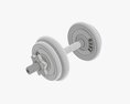 Dumbbell Handle With Weights 3d model