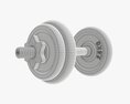 Dumbbell Handle With Weights 3D-Modell