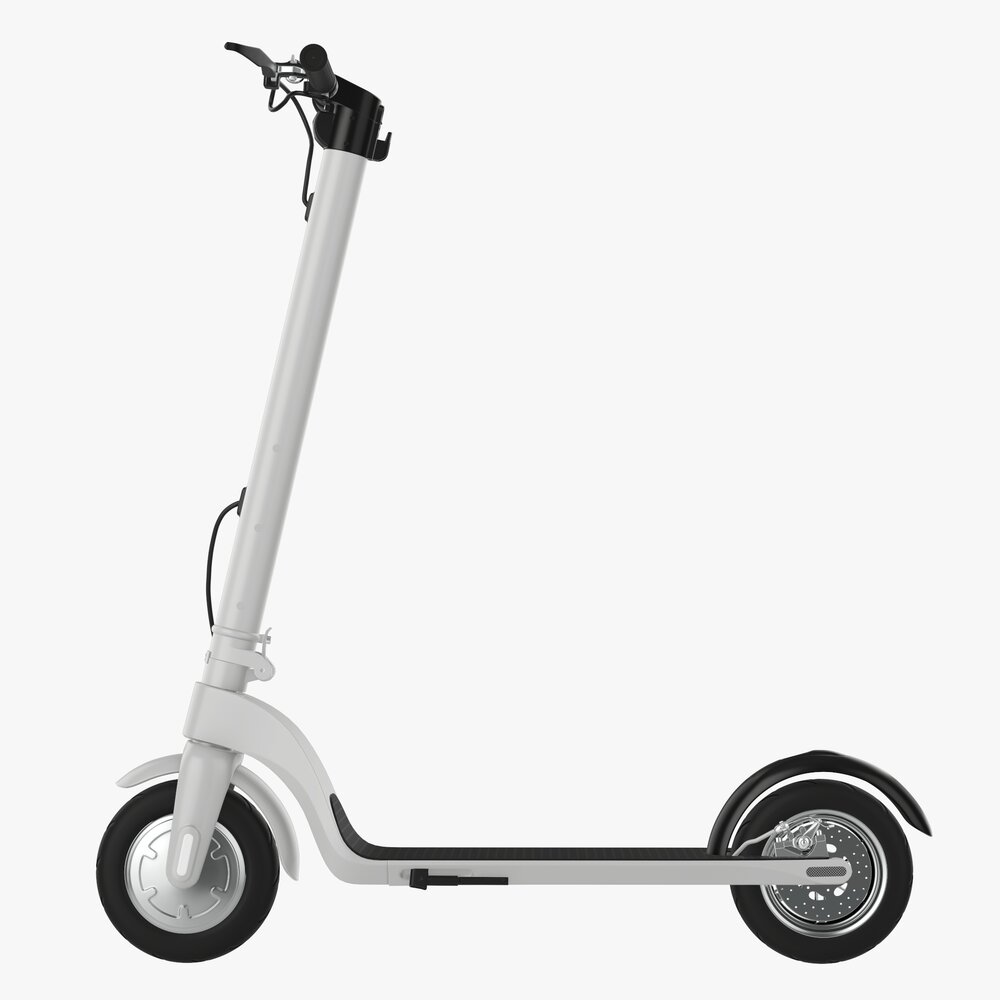 Electric Scooter 01 White 3D 모델 