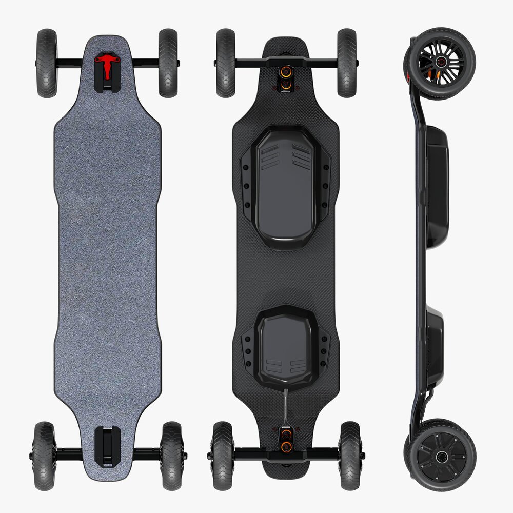 Electric Skateboard 02 3D-Modell