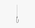 Fishing Hook With Line 3D 모델 