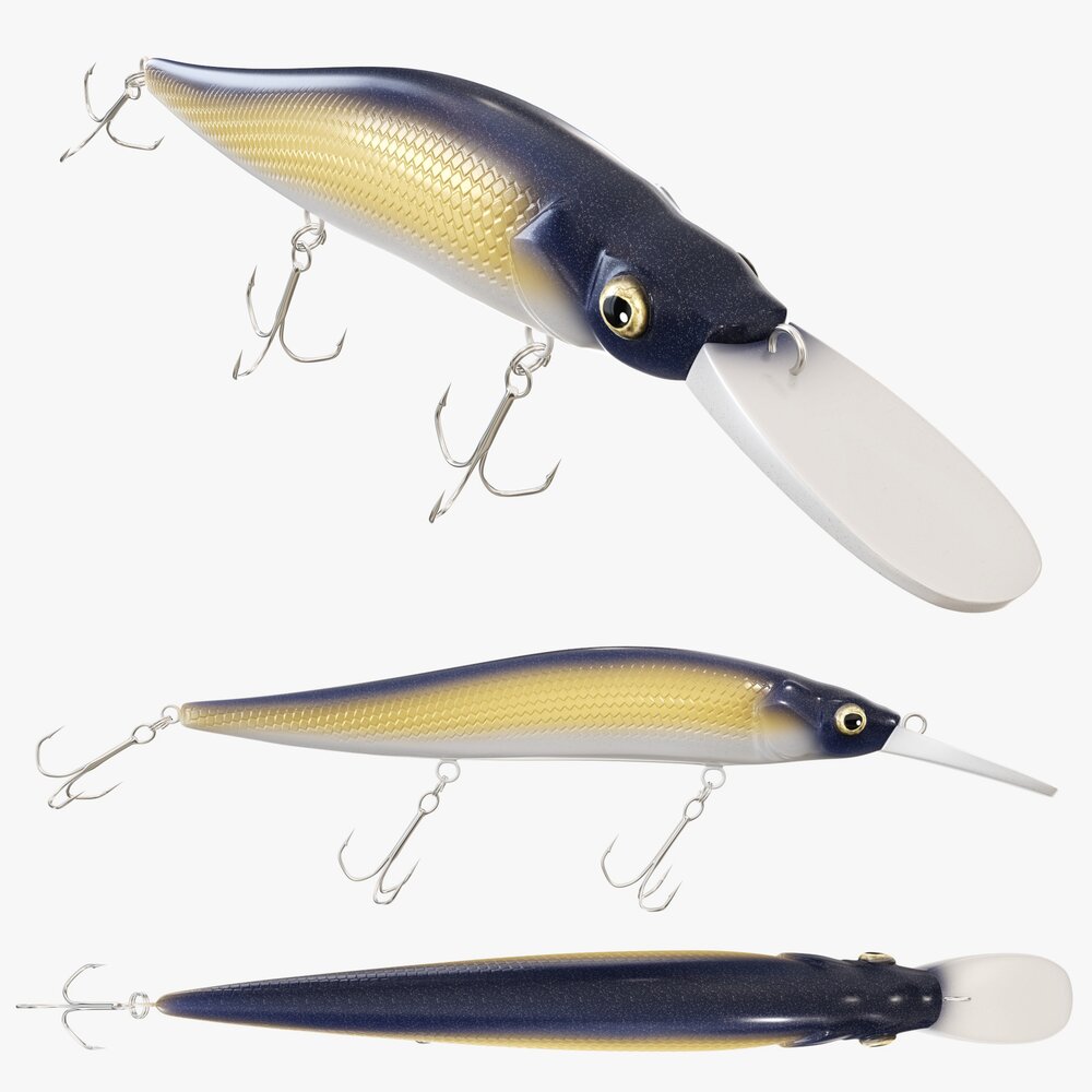 Fishing Lure Minnow Type 02 3D модель