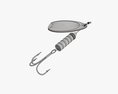 Fishing Spinner Bait 01 3Dモデル