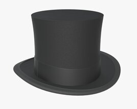 Black Top Hat 3D 모델 