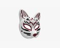 Half Face Kitsune Mask 3Dモデル