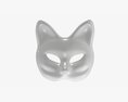 Half Face Kitsune Mask Modelo 3d