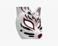 Half Face Kitsune Mask 3d model