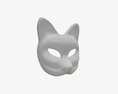 Half Face Kitsune Mask Modello 3D