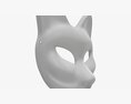 Half Face Kitsune Mask Modelo 3d