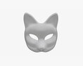 Half Face Kitsune Mask Carnival 3D 모델 