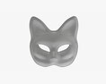 Half Face Kitsune Mask Carnival 3d model