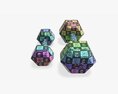 Hexagonal Rubberized Dumbbells 02 3D-Modell