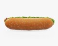 Hot Dog With Ketchup Salad Tomato Seeds 3D-Modell