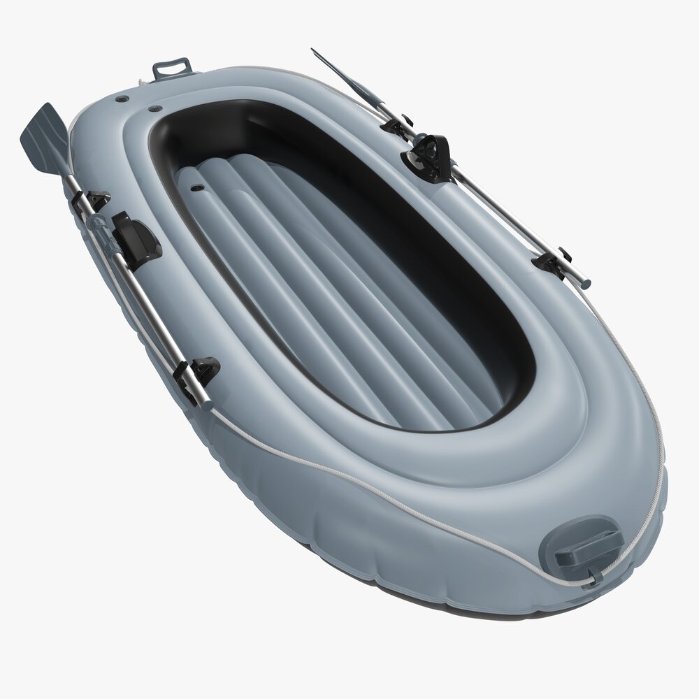 Inflatable Boat 01 Gray Modello 3D