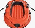 Inflatable Boat 01 Orange 3D 모델 