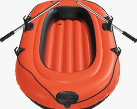 Inflatable Boat 01 Orange 3D model