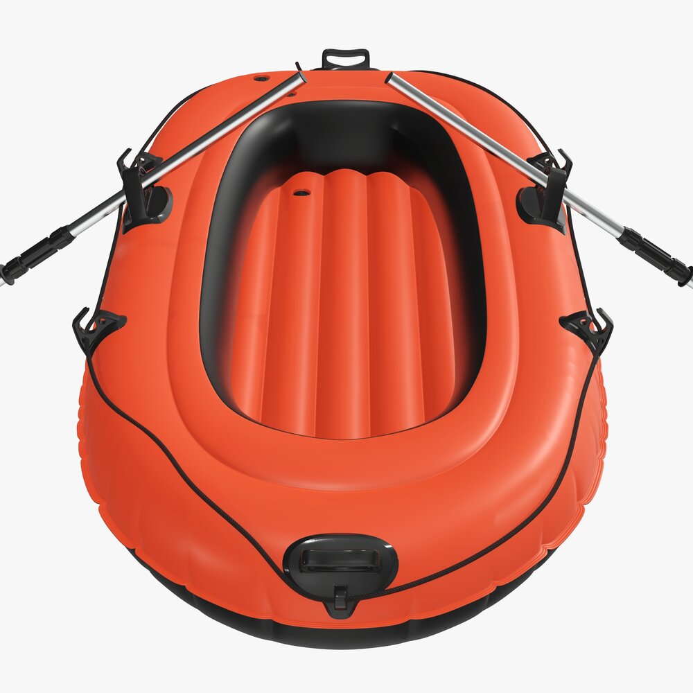 Inflatable Boat 01 Orange 3D-Modell