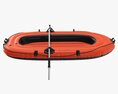 Inflatable Boat 01 Orange 3D модель