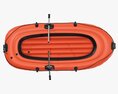 Inflatable Boat 01 Orange 3D 모델 