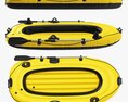 Inflatable Boat 01 Yellow 3d model