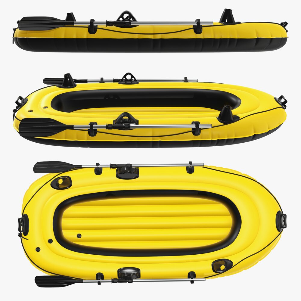 Inflatable Boat 01 Yellow Modèle 3D