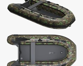 Inflatable Boat 02 Camouflage Modèle 3D