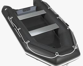 Inflatable Boat 03 Black 3D-Modell