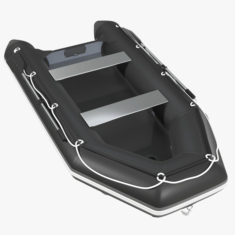 Inflatable Boat 03 Black 3D model