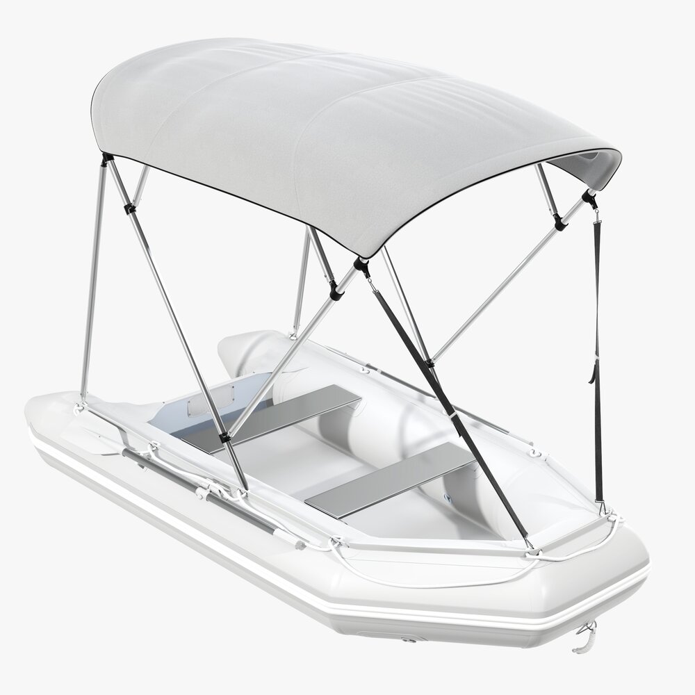 Inflatable Boat 03 Sunshade 3D model