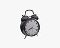 Black Alarm Clock Modello 3D