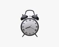 Black Alarm Clock 3D-Modell