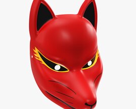 Japanese Fox Mask 01 3D模型